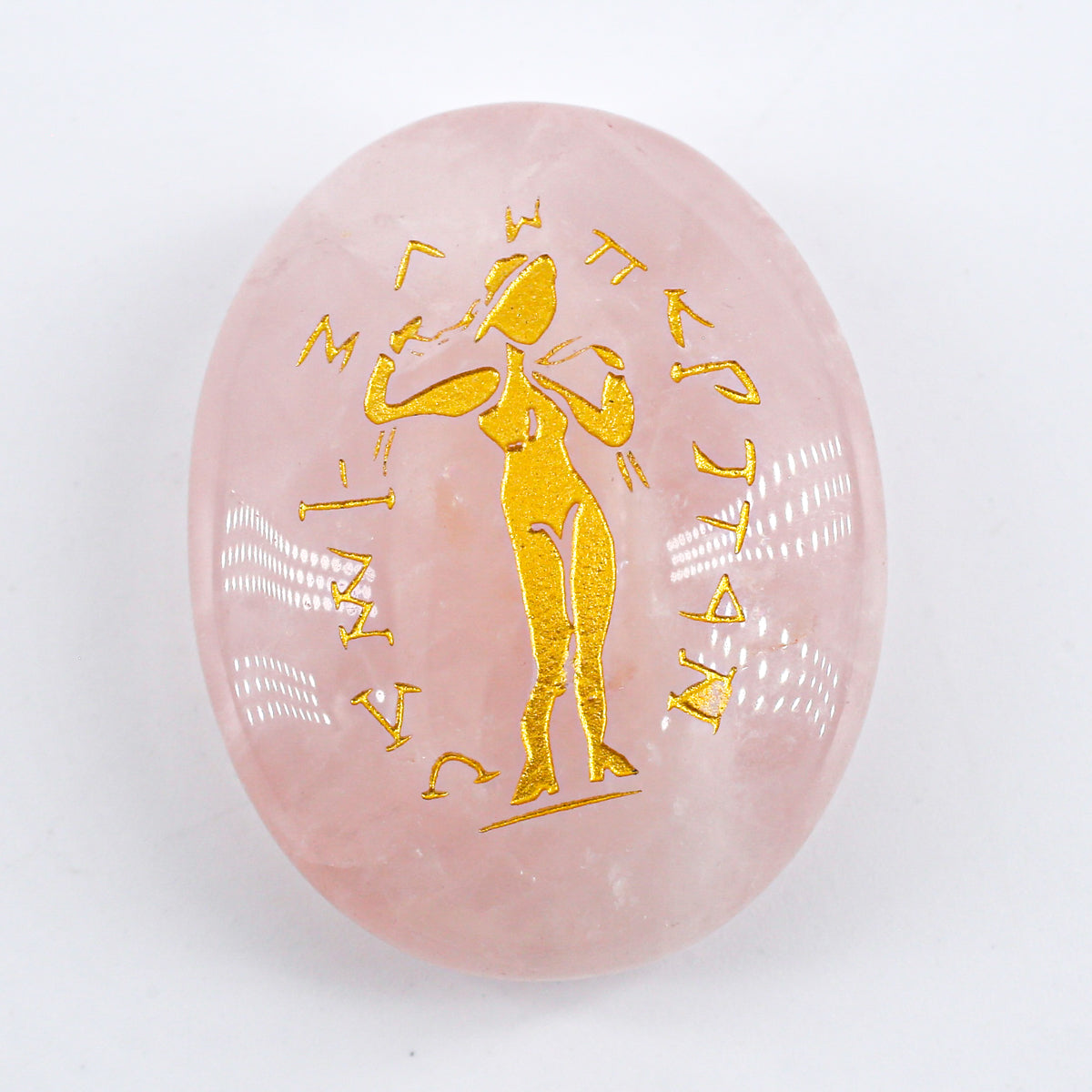 Aphrodite Palm Stone (Rose Quartz) 4.5cm