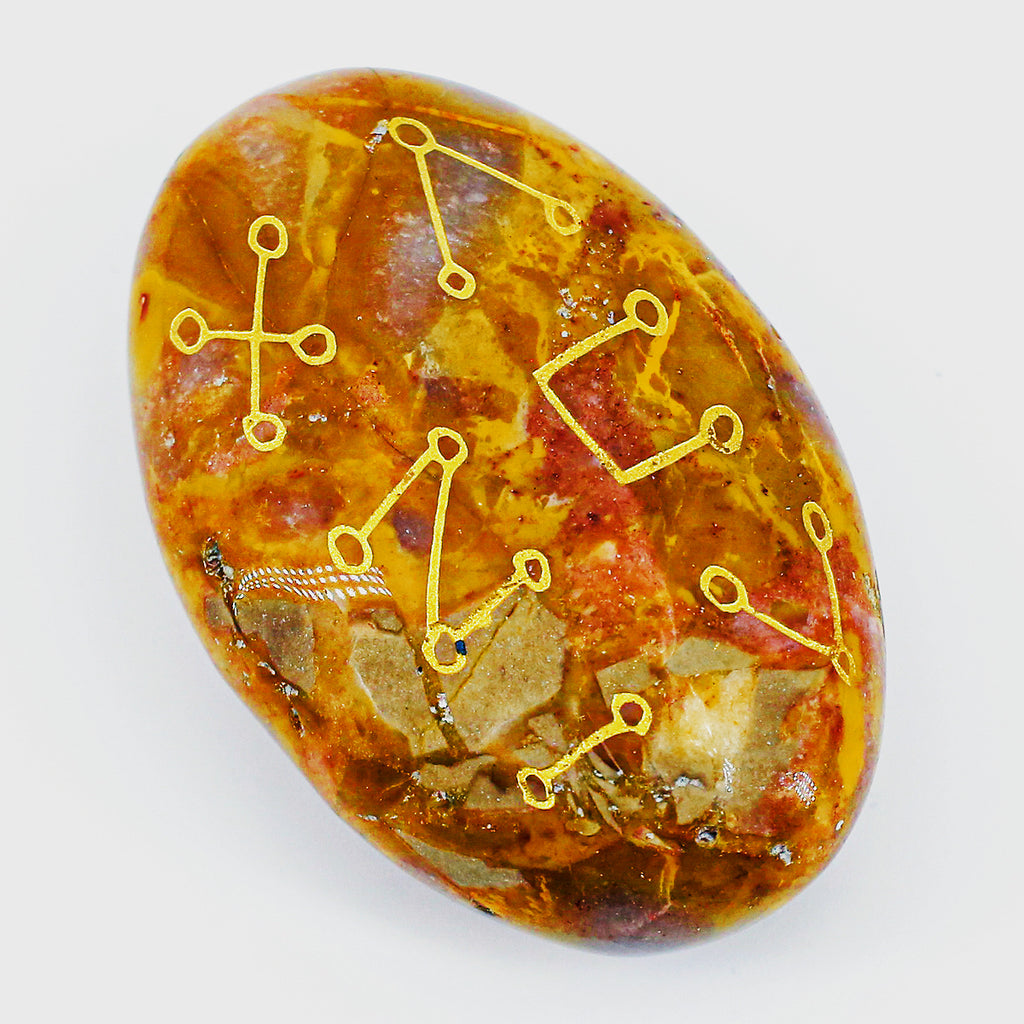 Anubis’s/ Seth's Sacred Palm Stone （ocean jasper） 6cm