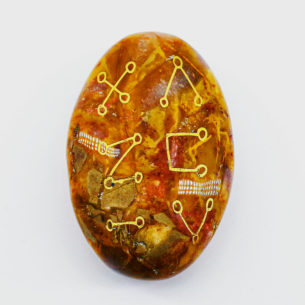 Anubis’s/ Seth's Sacred Palm Stone （ocean jasper） 6cm