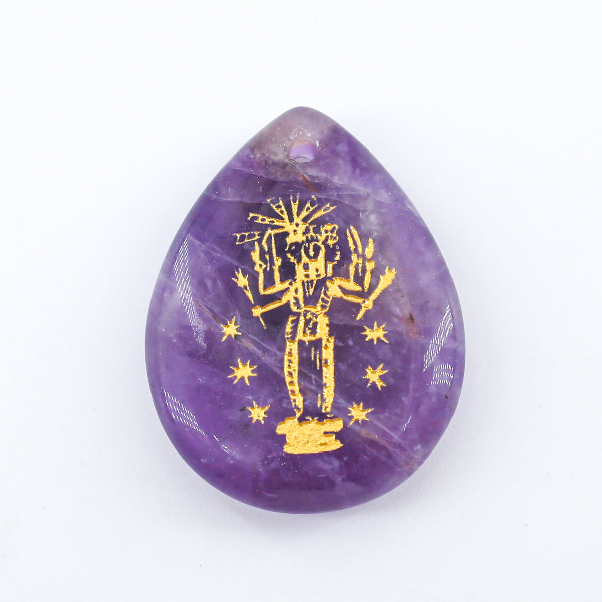 Hecate Teardrop Pendant(red jasper, amethyst, red carnelian)
