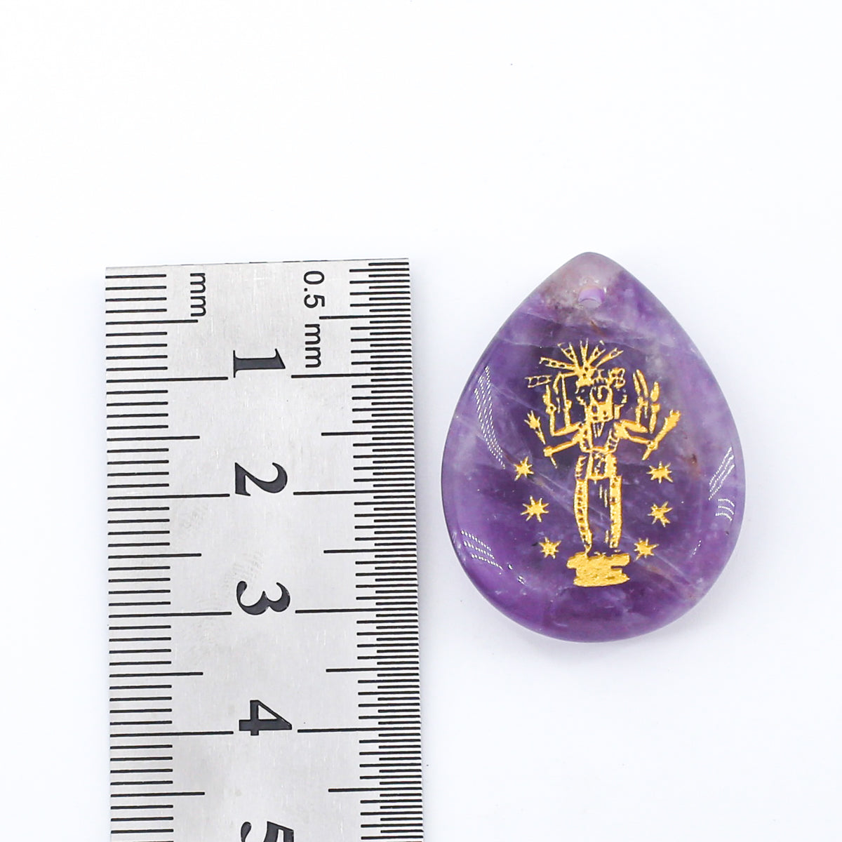 Hecate Teardrop Pendant(red jasper, amethyst, red carnelian)