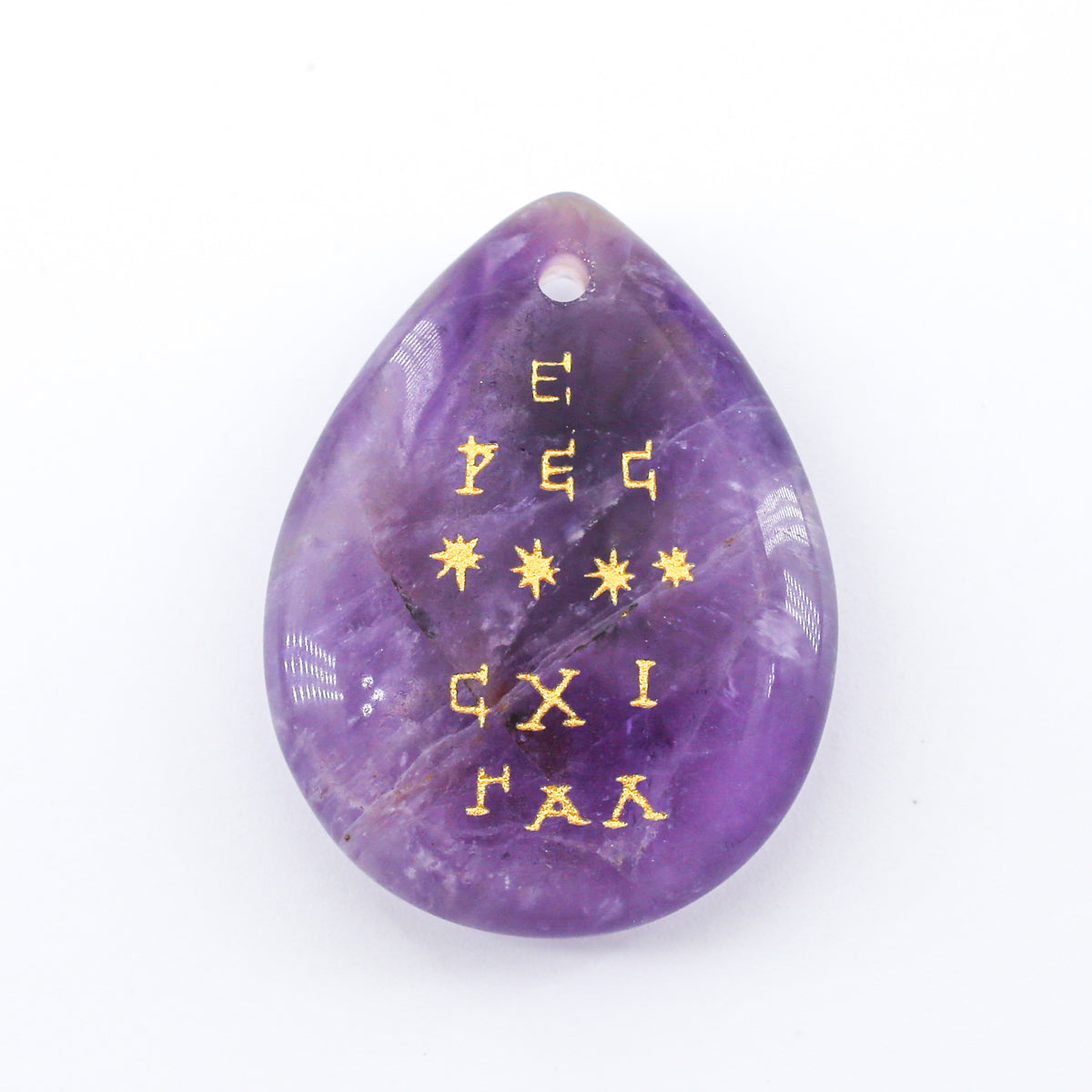 Hecate Teardrop Pendant(red jasper, amethyst, red carnelian)