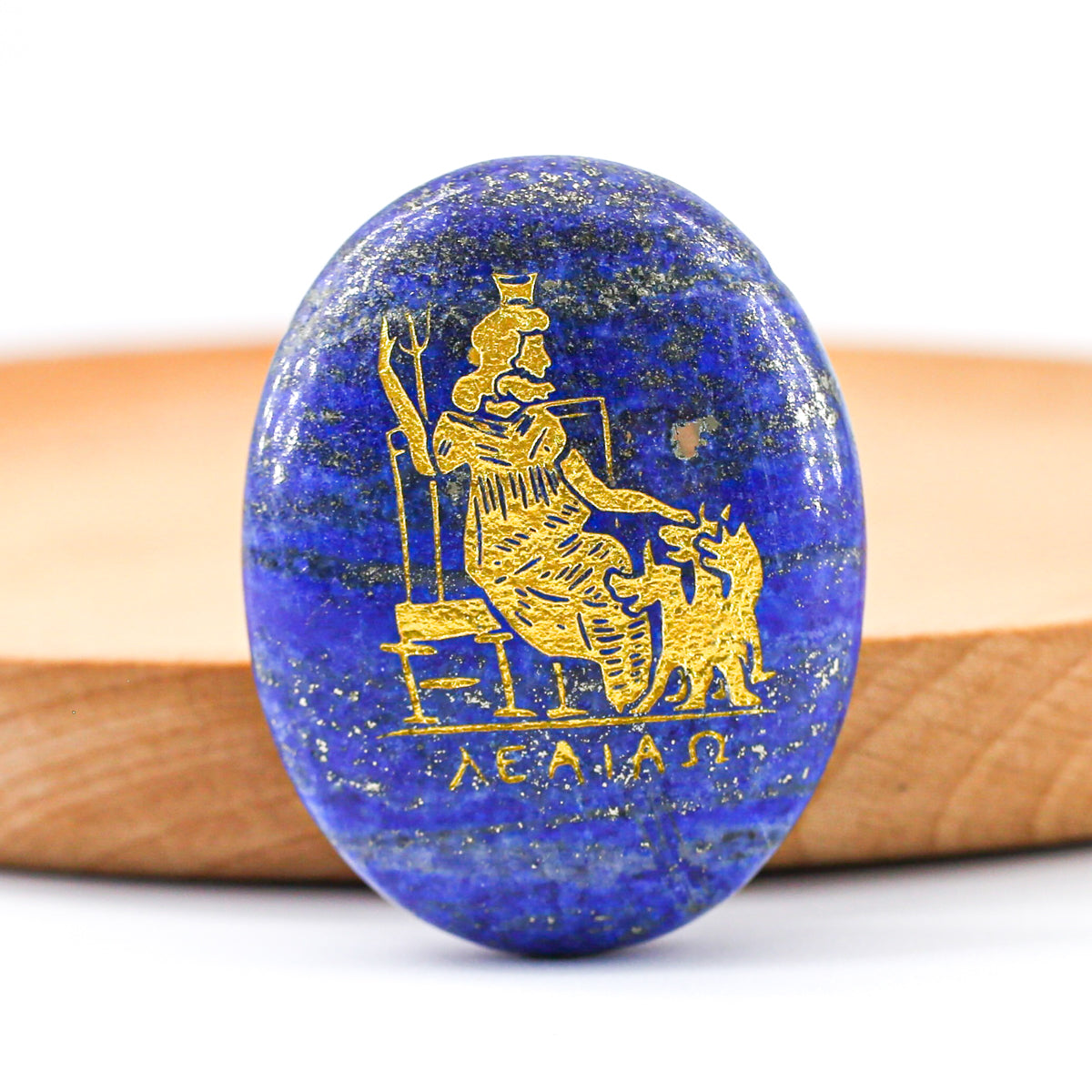 Serapis and Cerberus Palm Stone （Lapis Lazuli） 4.5cm