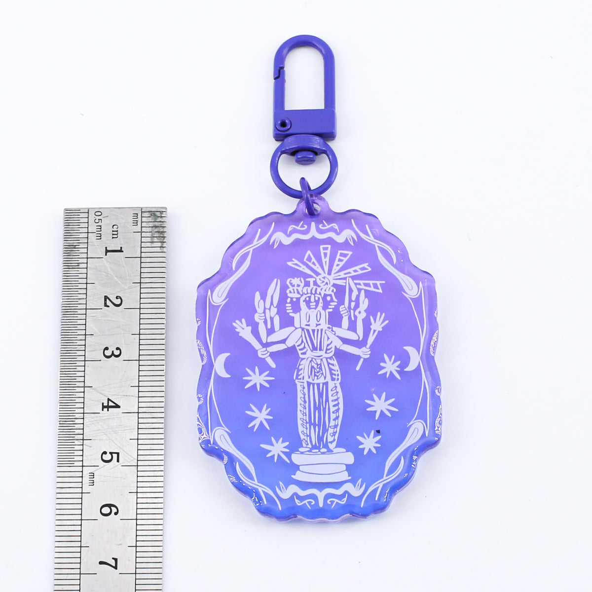 Hecate Resin Stained Glass Acrylic Keychain Charm