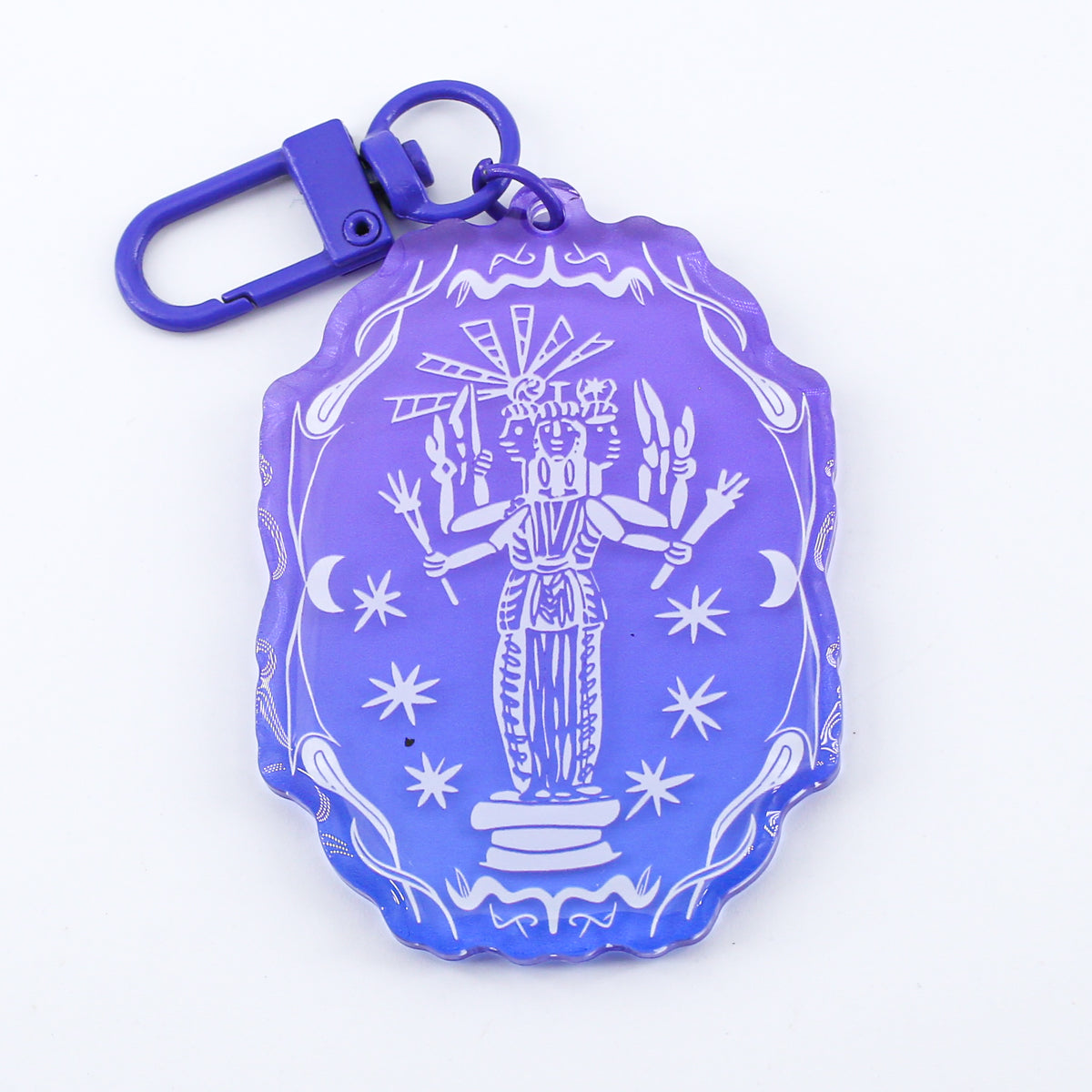 Hecate Resin Stained Glass Acrylic Keychain Charm