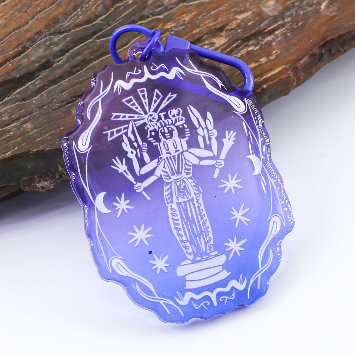 Hecate Resin Stained Glass Acrylic Keychain Charm