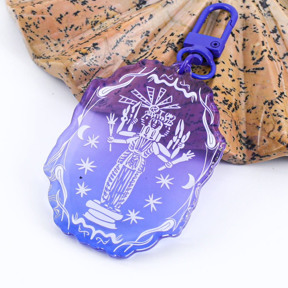Hecate Resin Stained Glass Acrylic Keychain Charm