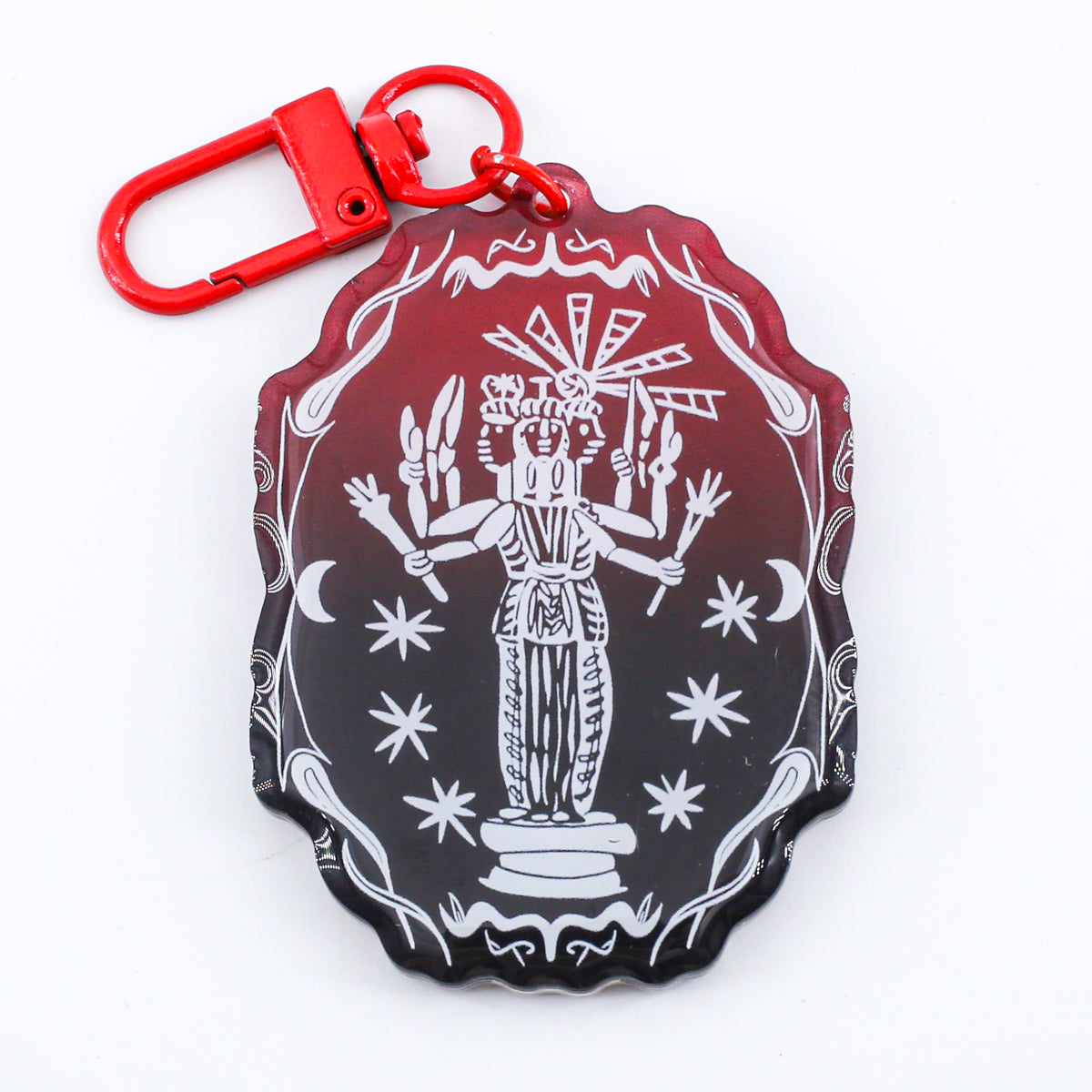 Hecate Resin Stained Glass Acrylic Keychain Charm