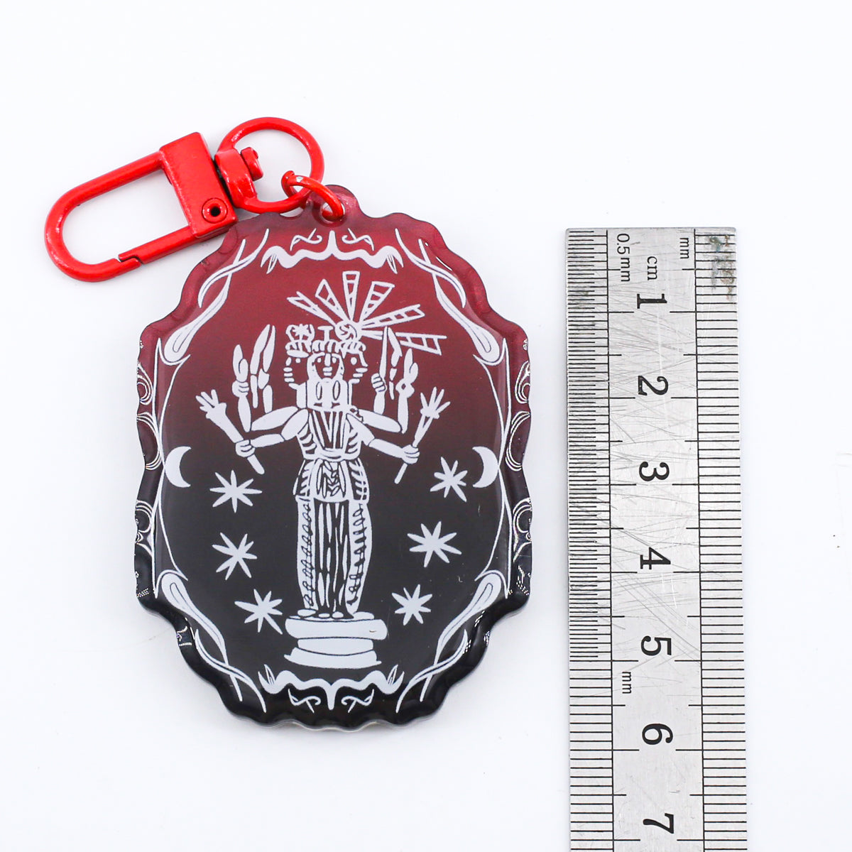 Hecate Resin Stained Glass Acrylic Keychain Charm