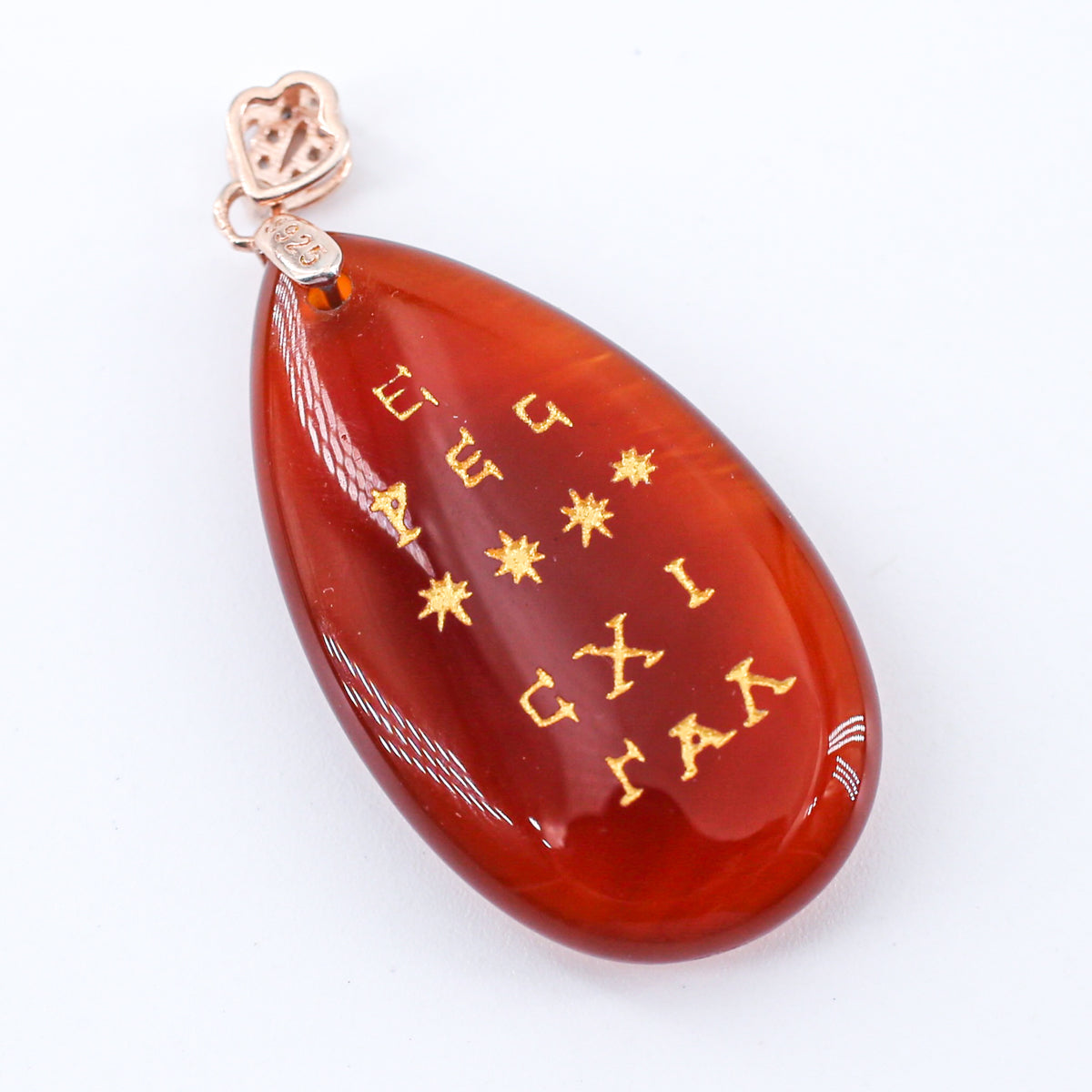 Hecate Teardrop Pendant(red jasper, amethyst, red carnelian)