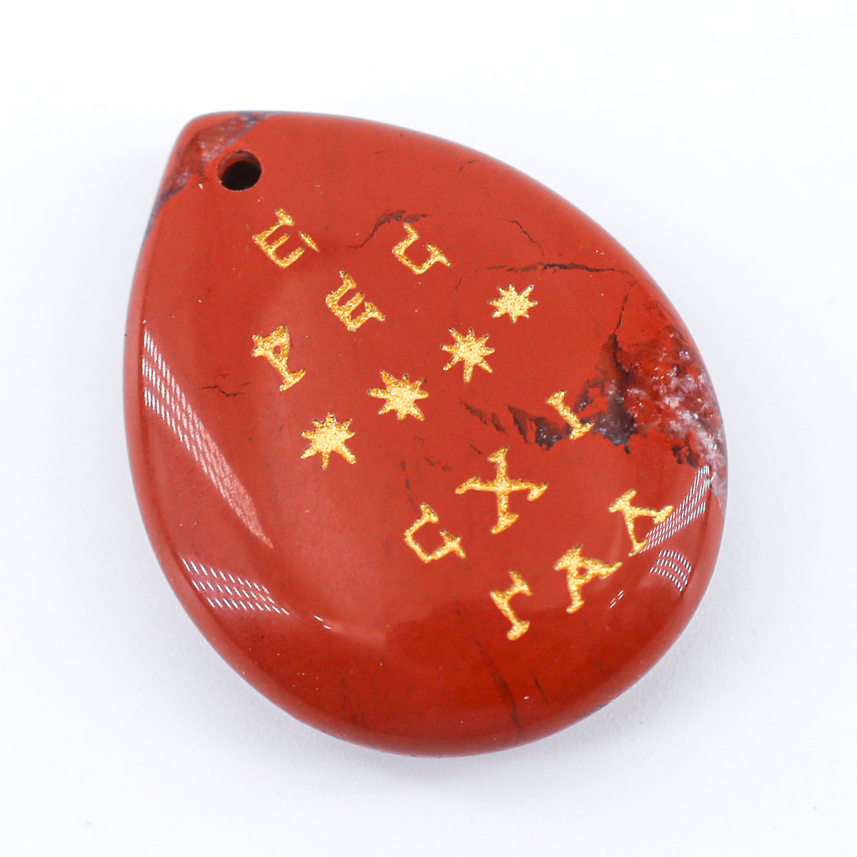 Hecate Teardrop Pendant(red jasper, amethyst, red carnelian)